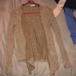 Gold Cardigan with subtle sparkle.